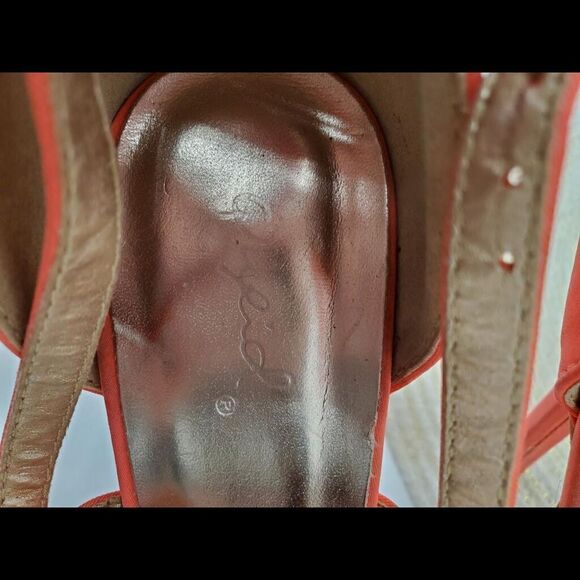 š„4/$25āQUPIDĀ CORAL & WHITE LACE PEEP TOE STILETTOS ANKLE T-STRAPāHEELS - Picture 4 of 7